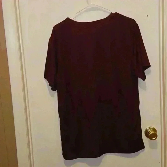 NWOT Handmade "Dogs Are Good" Maroon Short Sleeve Unisex Tee - Size L - Picture 4 of 4